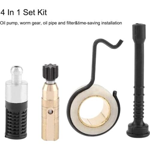 Chainsaw Oil Pump Worm Gear Oil Pipe Filter Set Accessory Kits for STIHL MS 250 MS230 MS 210