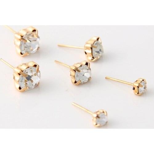 9 Pairs Classic Round Cut Cubic Zirconia Stud Earrings Set For Women Jewelry