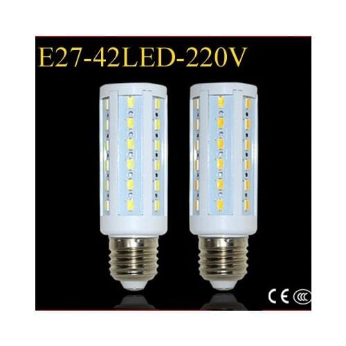 New 12W 42LEDs E27 E14 LED Corn lamp Spot light AC 220V / AC110V Samsung SMD 5730 LED Bulb Chandelier for Home lighting