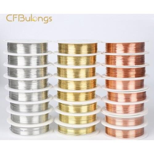 New Store Hot Sale 1 Roll (0.2mm-1mm) Alloy Copper Wire Gold And Silver Color DIY Jewelry Antique Craft Beaded Wire Wholesale