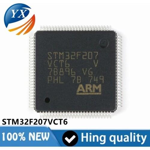 Original authentic STM32F207VCT6 LQFP-100 ARM Cortex-M3 32-bit microcontroller ARM Cortex-M3 120MHz/256KB Flash RAM: 132KB