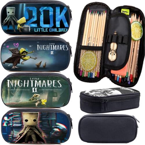 School Little Nightmares 2 Pencil Cases Kids Cartoon 3D Printed Multifunction Pencil box Student pen bag Supplies Stationery Bag