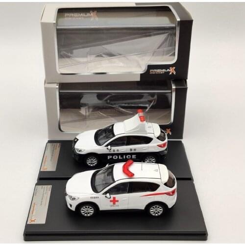 Premium X 1:43 For MAZDA CX5 2013 Japanese Police/AMBULANCE Diecast Models Car Limited Edition Collection Toys Car