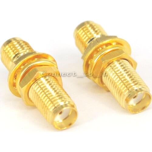 10 Pieces RF SMA connector SMA Female to Female Jack Connector Bulkhead Connector Adapter