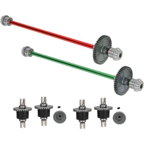 RC Central Drive Shaft Motor Gear Differential Mechanism Set for Wltoys 1/14 RC Car 144001 Model Spare Parts Motor Gear