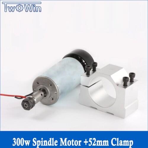 FREE ER11 Collet 300w spindle CNC spindle motor cnc spindle air cooled + 52mm clamp for cnc DIY machine