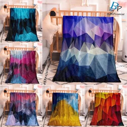 Super Soft Warm Blanket Gradient Diamond Pattern 3D Print Customize For Living Room Bedroom Bed Home Office Decoraction