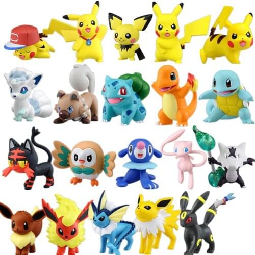 TAKARA TOMY Genuine Pokemon EMC Pikachu Squirtle Venusaur Charizard Machamp Jolteon Gengar Toy