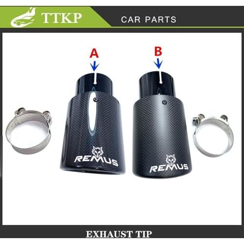 1 Pcs Air Outlet 76MM Glossy/Matt Black Carbon Fiber+ Stainless Steel Exhaust Tail Pipe Universal Muffler Tip Nozzles