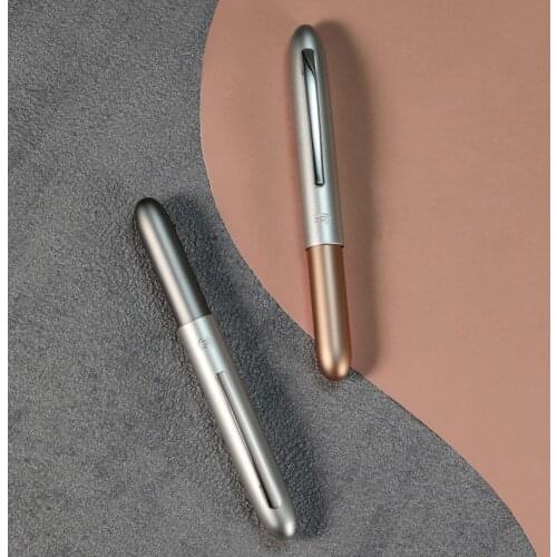 High-end Short Pocket Fountain Pen Metal Hooded Nib Extra Fine Gift Pens with Bottle Ink Set Best Gift Choice Engraved Accept