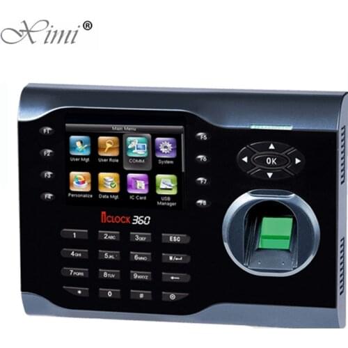 High Speed TCP/IP Biometric Fingerprint Time Attendance Time Recorder ZK Iclock360 Linux System 3 Inch Color Screen Time Clock