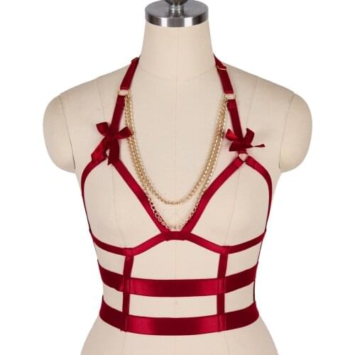 Bdsm Womens Lingerie Bondage Garter Strap Belt Sexy Body Harness Cage Cupless Bra Harajuku Costumes Cosplay Erotic Lingerie