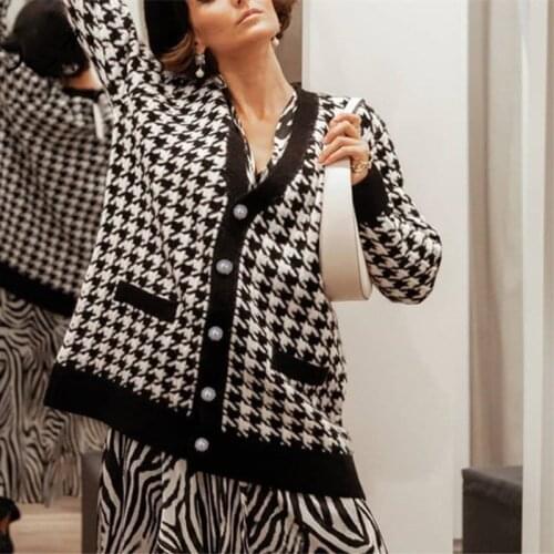 Korean fashion V Neck Cardigan Women Autumn Winter Button Black Long Sleeve Sweater Oversized Knitted Casual Loose Jumper 2021