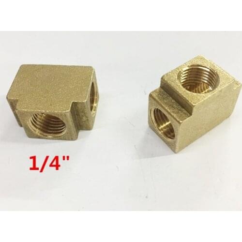 1/4" female thread copper 3 way junction block/adaptor 1/4" for centralized lubrication system/CNC machine centre