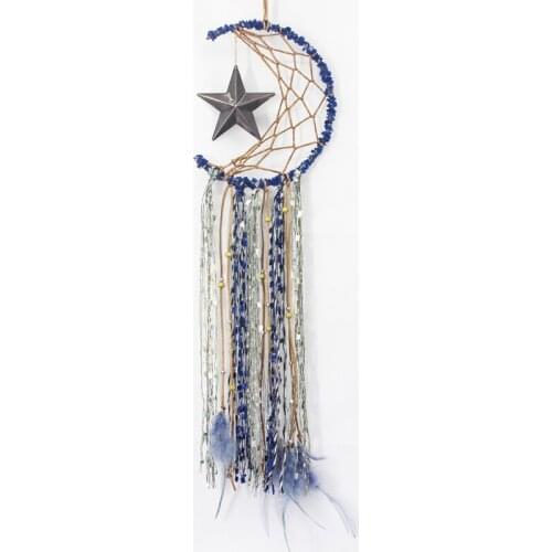1PC Dream Catcher Wind Chimes Dreamcatcher Ornament Home Wall Room Car Art Decor Hanging Large Star Feather Moon