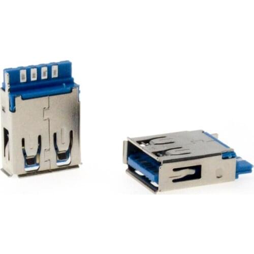 10 pcs/batch USB3.0 AF USB front 4 rear 5 female connector jack tail male plug socket electrical terminal