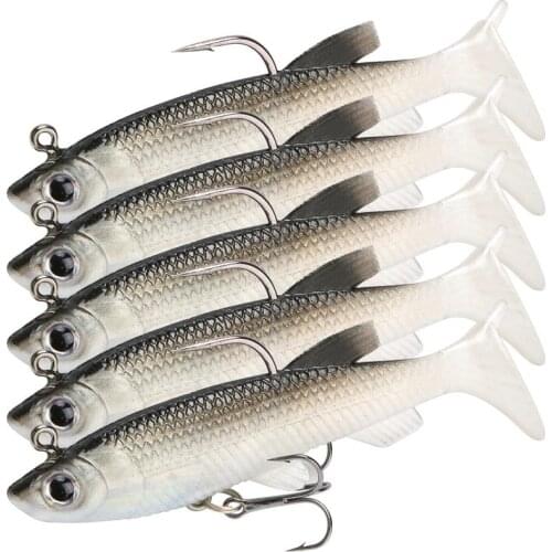 5pcs/1pc Fishing Bait Minnow Sinking Wobblers Hard Bait 8cm Fish Lures Fishing Tackle Sharp Treble Hook Artificial Baits