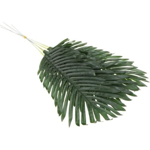 5Pcs Fake Large Palm Monstera Leaves Leaf, Faux Artificial Green Plant Leaves Leaf, Home Garden Decor 59 x 36cm