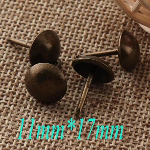50 Pcs Upholstery Tacks,11mm Antique Bronze Nailhead Tacks Rivets,Upholstery Tacks Nails,thumb tacks old tacks,Studs Nails