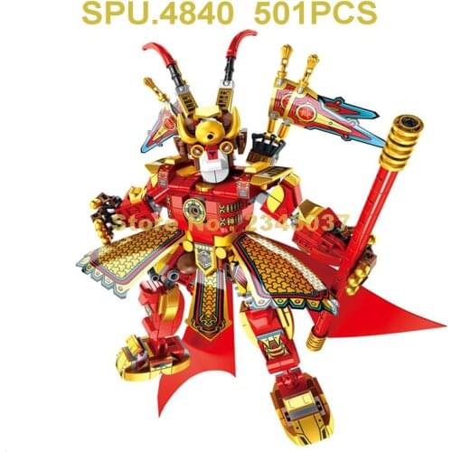 623001 501pcs Chinese Journey To The West Monkey King Mech Building Blocks Toy