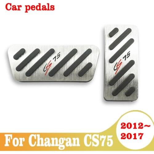 Car Accelerator Brake Clutch Pedal Footrest Pedals Plate Cover For Changan CS75 2012 2013 2014 2015 2016 2017 Accessories