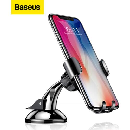 Baseus Gravity Car Phone Holder Support Sucker Strong Suction Cup For Xiaomi Samsung Mobilephon Car Mount Auto Phone Stand