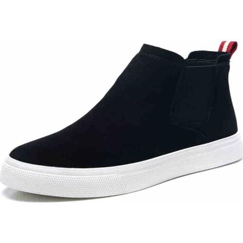 Famous brand chelsea boots mens party banquet ankle boot genuine leather shoes flat platform cowboy botas masculina man botines