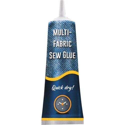 Fast Dry Fabric Glue Non-Stitches Sew Repair Adhesive DIY Sewing Bonding Tools for Most Fabrics Materials 50g JS22