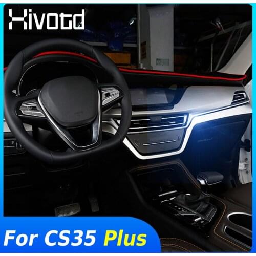 Hivotd Central Control Trim Car Modification Interior Frame Trim Stainless Steel Accessories Decoration For Changan CS35 Plus