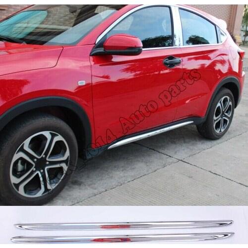 Stainless steel door Side Body Molding Trim 2pcs/set For Honda HRV 2016 2017 2018