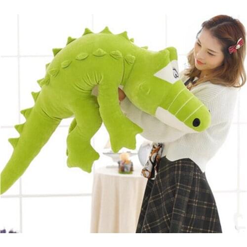 Fancytrader giant 47inch soft crocodile toys big stuffed animals crocodile pillow doll 120cm kids gift