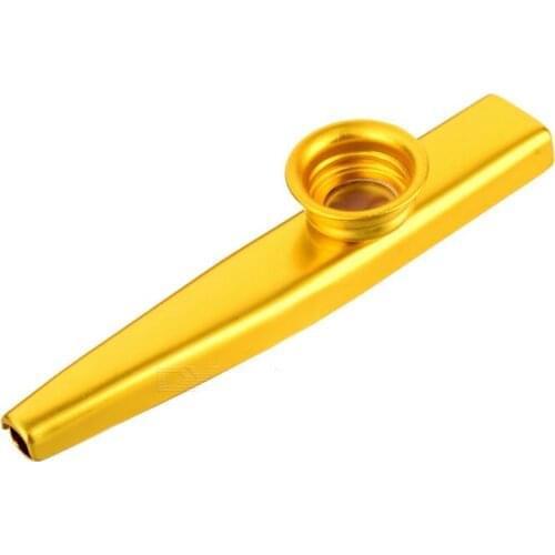 Kazoo Guitar Accompaniment Mouth Flute Aluminum Golden