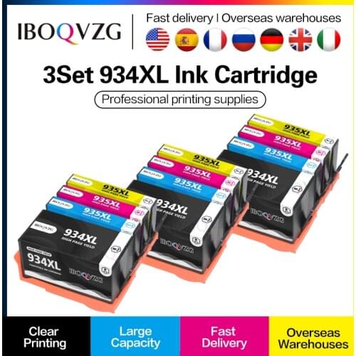 IBOQVZG ink Cartridges For HP 934XL For HP 935XL 934XL 935XL 934 935 for hp934 For HP Officejet Pro 6812 6835 6230 6820 printer