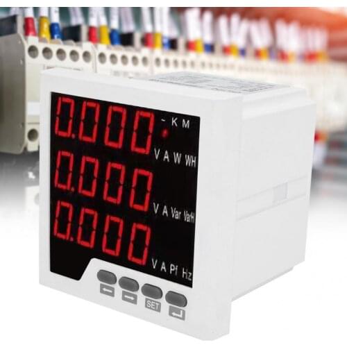 Frequency Meter 96-UIF Multi-Function Meter 3 Phase Digital Display Volt Amp Frequency Measuring Meter Digital Frequency Meter
