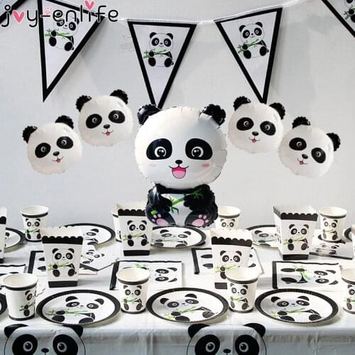 Joy-Enlife 1Pc Panda Birthday Balloons Birthday Party Decoration Kids Bamboo Animal Inflatable Panda Balloon Baby Shower Party