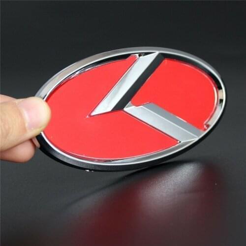 Red 150mm 165mm K Logo Front/Trunk Emblem Badge For Kia Sportage Sorento Sedona for Kia K2 K3 K5