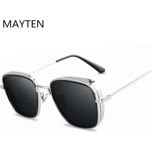 MAYTEN 2021 Retro Steampunk Sunglasses for Women Men Brand Designer Steam Punk Plastic Metal New Sun Glasses UV400 Gafas de Sol
