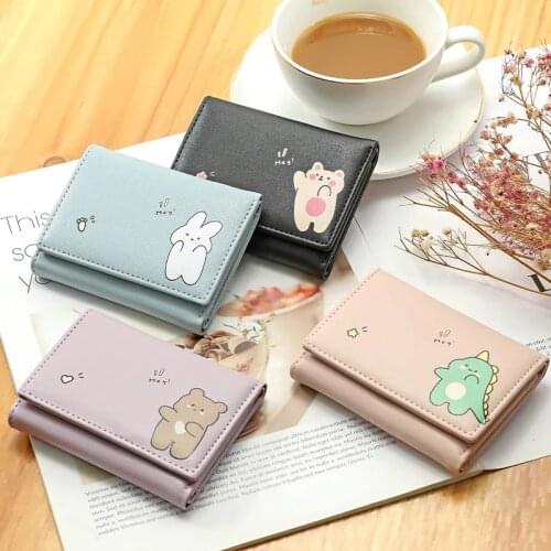 Fashion Slim Minimalist Wallet PU Leather Credit Card Holder Short Purse Leather ID Card Holder Candy Color Bank Multi Slot Card