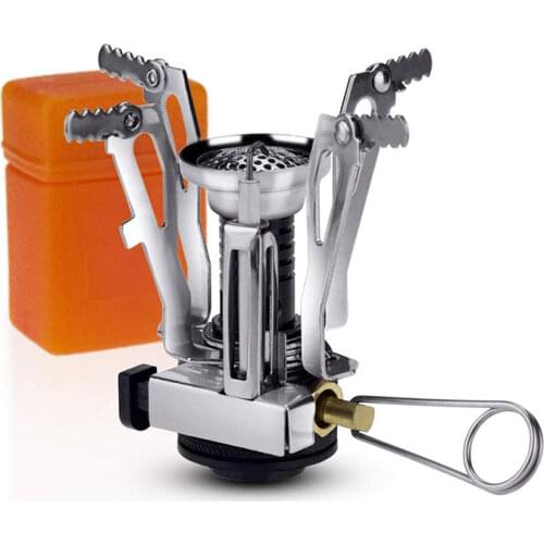 Camping Mini Stoves FoldingTitanium Alloy Outdoor Gas Stoves Survival Furnace Picnic Cooking Picnic Split Stoves Cooker Burners