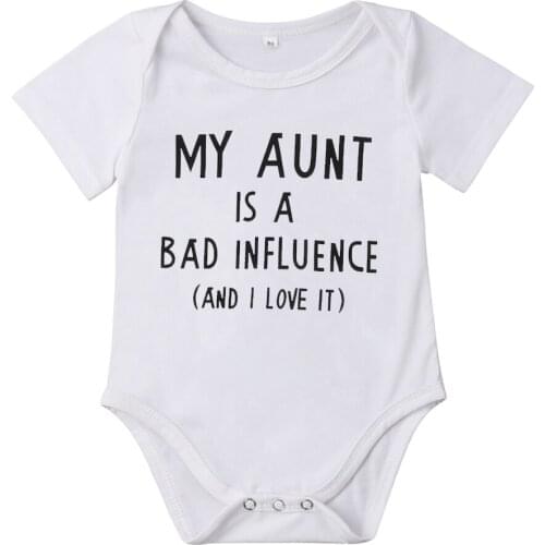 Newborn Infant Baby Boy Girls Clothing Bodysuit Short Sleeve Letter Jumpsuit Cotton Casual Clothes Outfits Baby Boy 0-18M