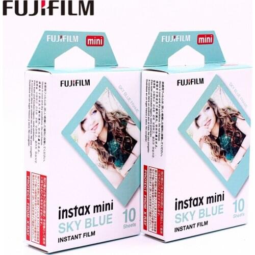 Original Fuji Fujifilm 20 sheets Instax Mini Sky Blue Instant Film photo paper for Instax Mini mini 8 7s 25 50s 90 9 Camera