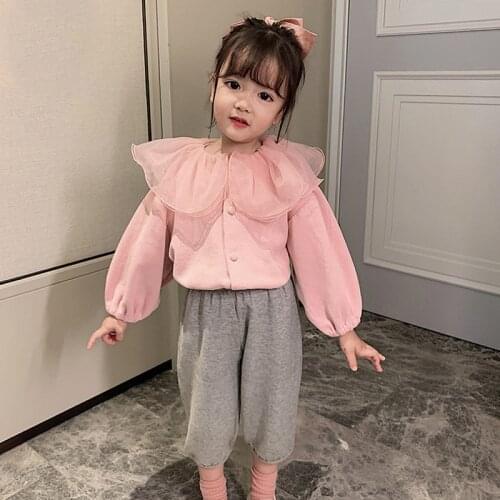 Toddler Girls Coat Jacket Sweet Versatile Lace Lapel Coat Autumn Winter Childrens Outerwear