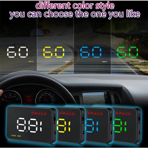 3.5'' Car HUD Head Up Display OBD2 II EUOBD Overspeed Warning System Projector Windshield Auto Electronic Voltage Alarm
