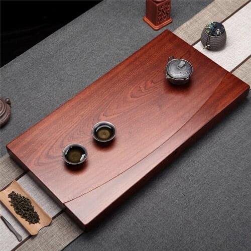 Simple Wooden Tea Tray Chinese Style Luxury Decorative Tea Tray Serving Tea Accessories Platos De Madera Household Tools DI50CP