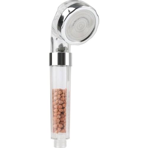 Handheld Shower Head Adjustable Jetting Shower Head Negative Ion Activated Ceramic Balls Pressure Stone Stream SPA Filter Shower