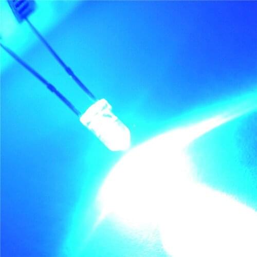 LED light-emitting diode 3MM round white hair blue (1000pcs)
