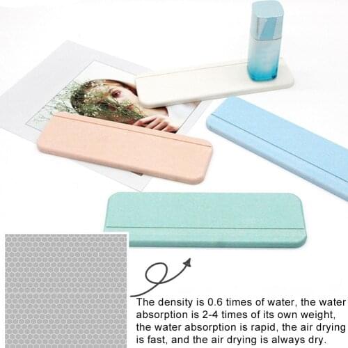 Water Absorbent Diatomite Cup Coaster Soap Holder Mat Bathroom Drying Organizer