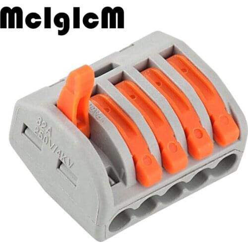 100pcs 5pin Universal building wire connector terminal blocks fast terminal lug 32A PCT-215 Free shipping