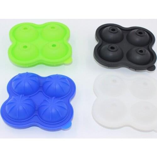 100pcs/lot Fast shipping Whiskey Cocktail Ice Cube Tray 4 Large Ball Mold Silicone Ice Ball Maker Large Ice Cube Molds Make