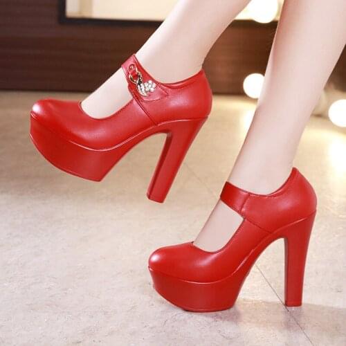 13CM super high heel thick with cheongsam single shoes waterproof platform thick bottom catwalk model T platform